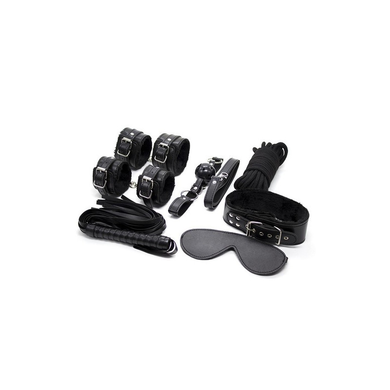 Generique Coffret BDSM 7 Pièces Wicked Noir